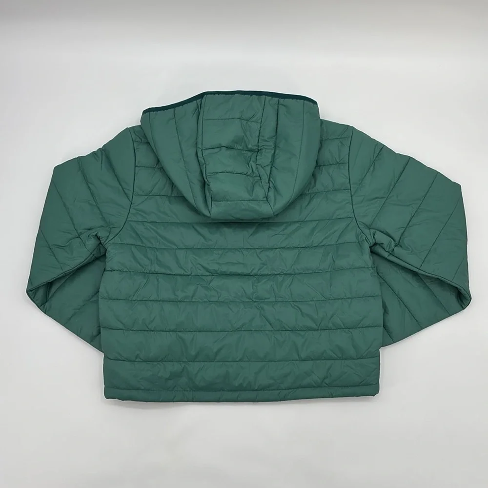 J Crew Factory Kids' lightweight packable puffer jacket Rich Spruce XL NWT CB277